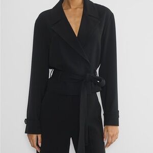 Elegant Black Wrap Blazer